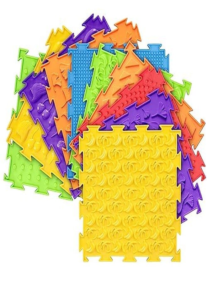 Adnee 10 Pcs Massage Game Mat- Anti-Slip Sensory Mat- Massage Puzzle Floor Mats Carpet for Sense Training - Image 1